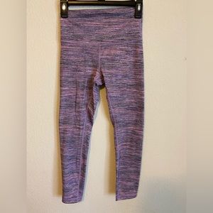 LULULEMON High Times  High Waisted Leggings Purple Space Dye Size 4